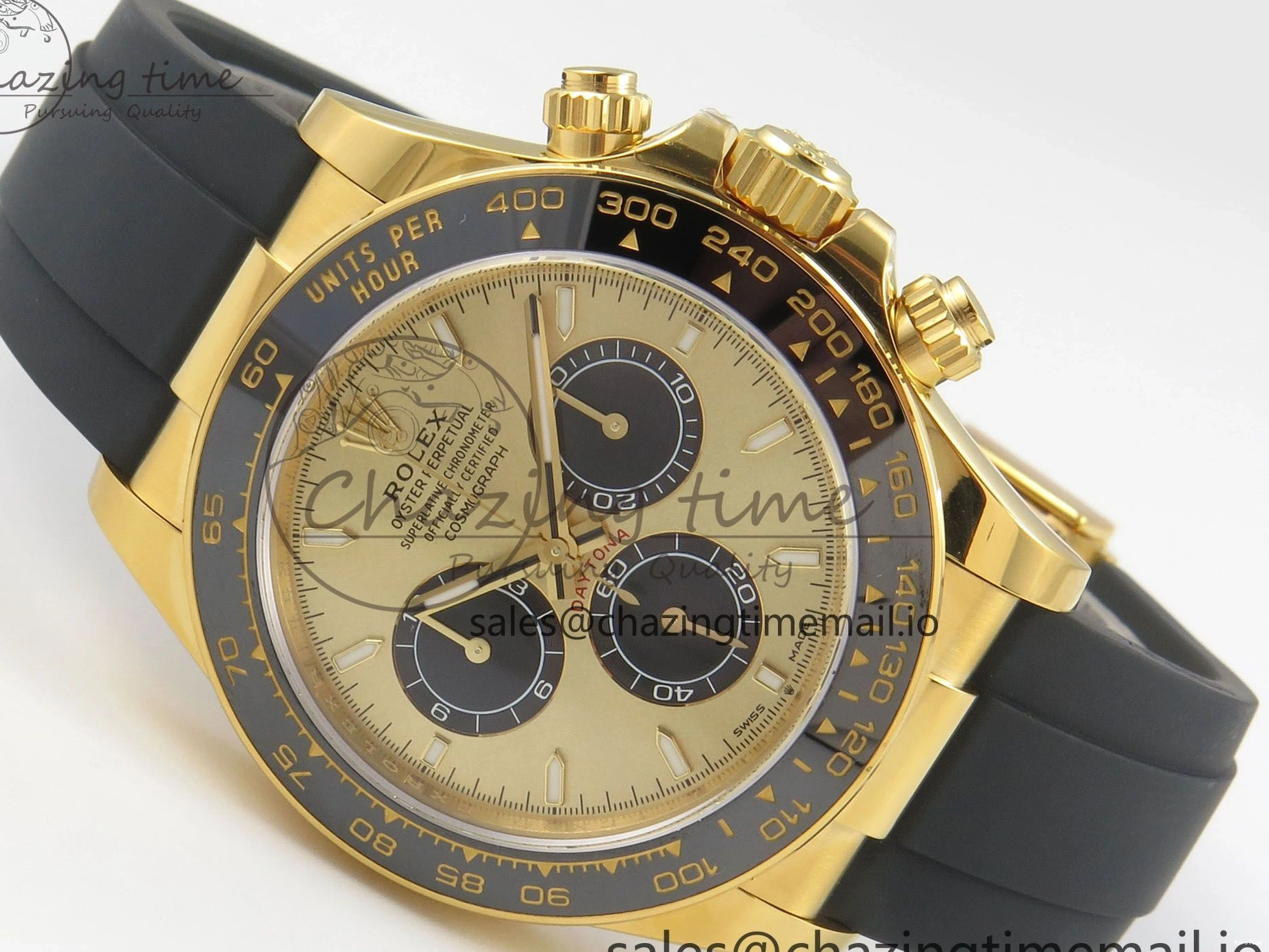 MiroTime 0524 Daytona 126518 VSF 1:1 Best Edition YG Black Dial on Oysterflex Strap VS4131 V2 (Weighted) Refined 329